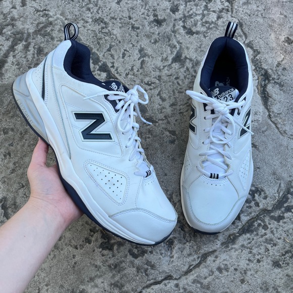 New Balance Other - New Balance 623v3 Men 13 4E Extra Wide White Navy Leather Training Shoes walking